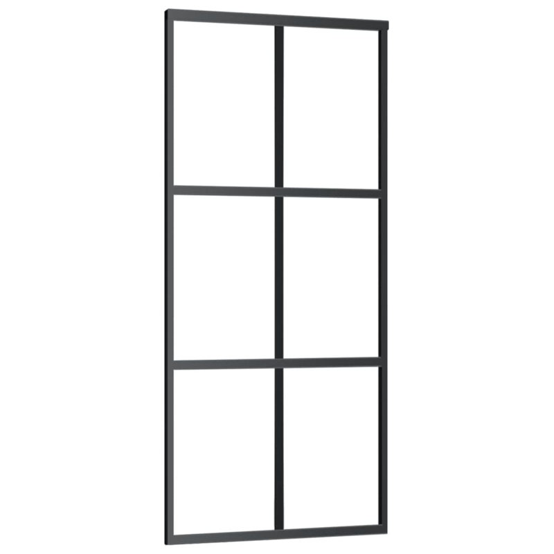 Borgus Sliding Door ESG Glass and Aluminium, 205cm H x 90cm W x 5cm D