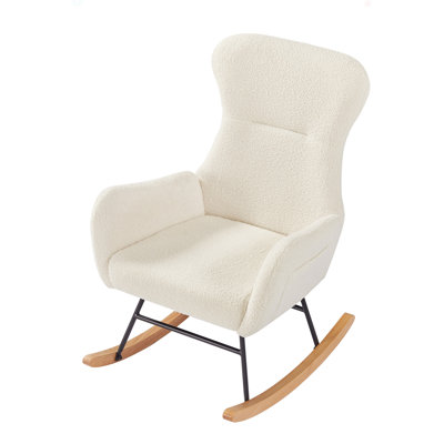 Modern Teddy Fabric Rocking Chair by George Oliver