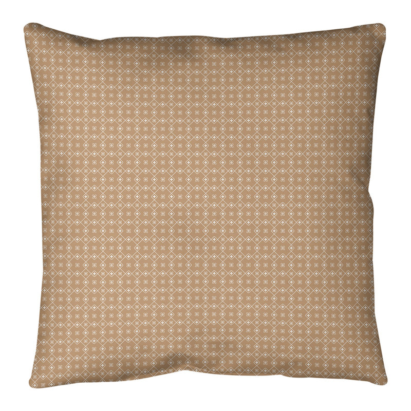 Coussin de sol Katelyn Elizabeth, 36 po x 36 po, Brun / Blanc