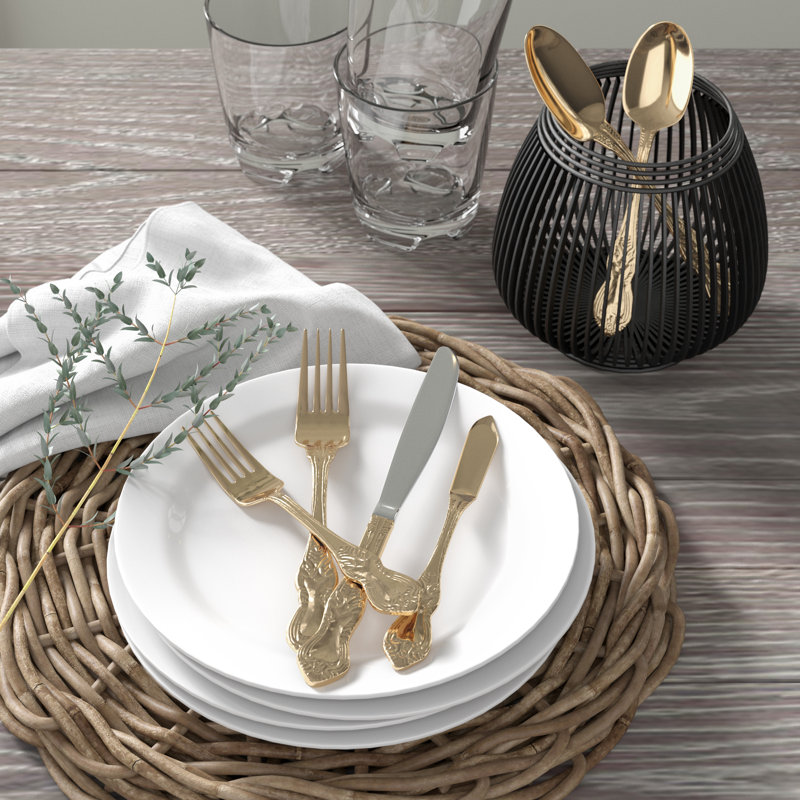 Three Posts™ Donell Stainless Steel Flatware Set - Service for 6