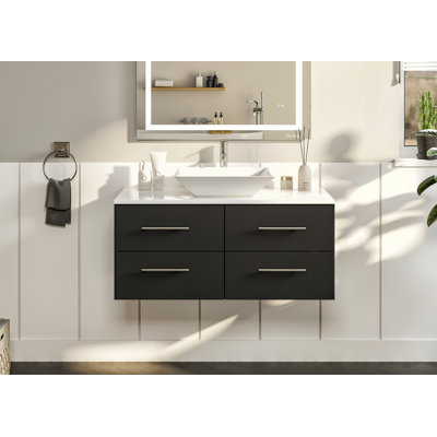 Ensemble de meuble-lavabo mural simple 36 po Juarez