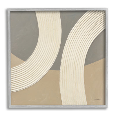 Cercles abstraits modernes encadrés sur bois