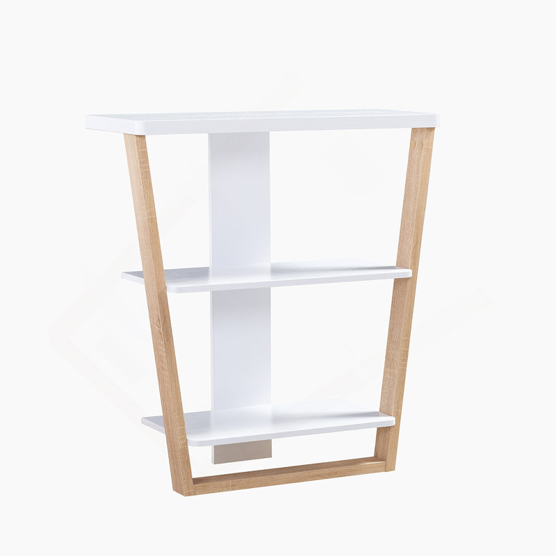 Console contemporaine avec trois tablettes ouvertes