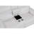 White Console Reclining Loveseat With LED Lights-1317152365