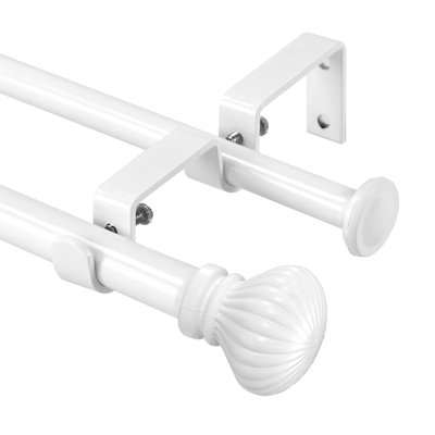 Tringle à rideaux double ajustable Sigmund