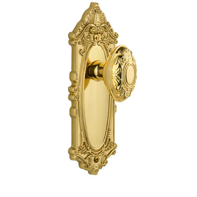 Grandeur Grande Victorian Plate Double Dummy with Grande Victorian Door Knob