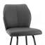 Tabouret de comptoir en similicuir gris et métal noir Mirano