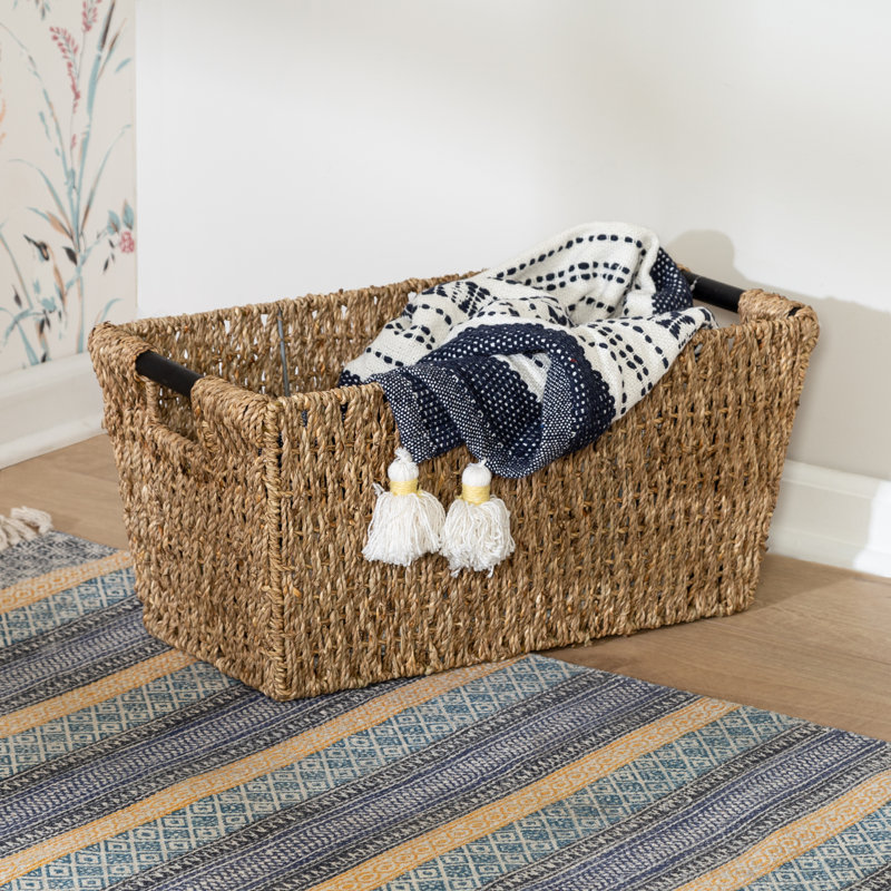 Winston Porter Seagrass Basket, Large (10" H x 21" W x 10.5" D)