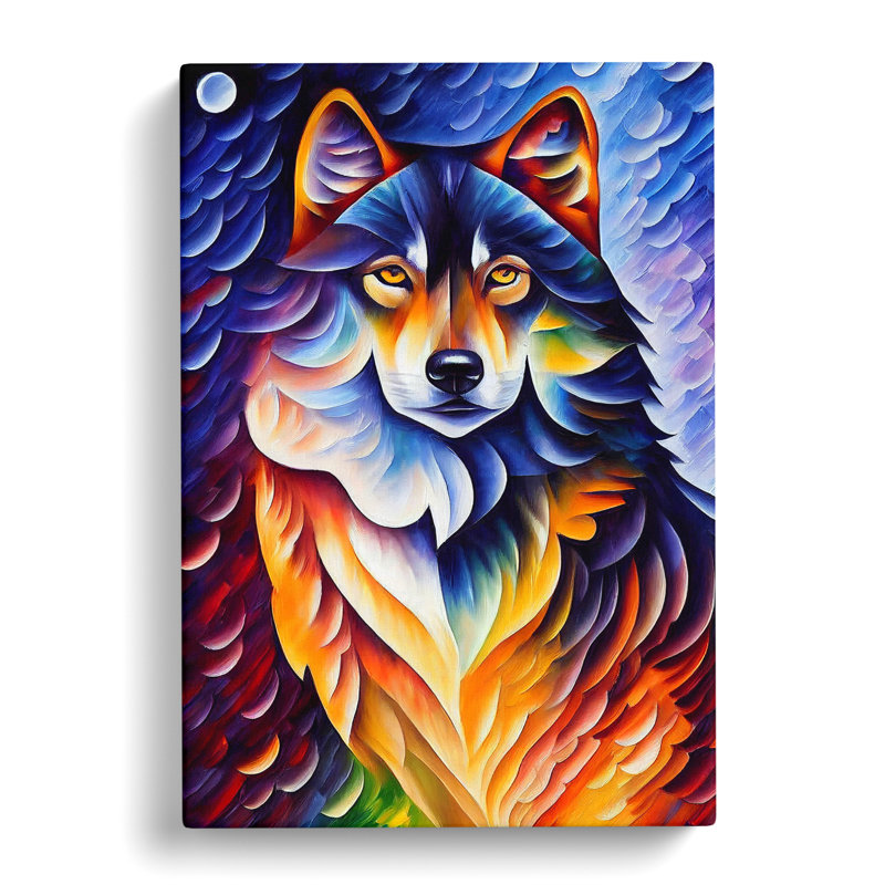 Wolf Portrait No.1 - Wrapped Canvas Print, 60cm H x 40cm W x 3cm D
