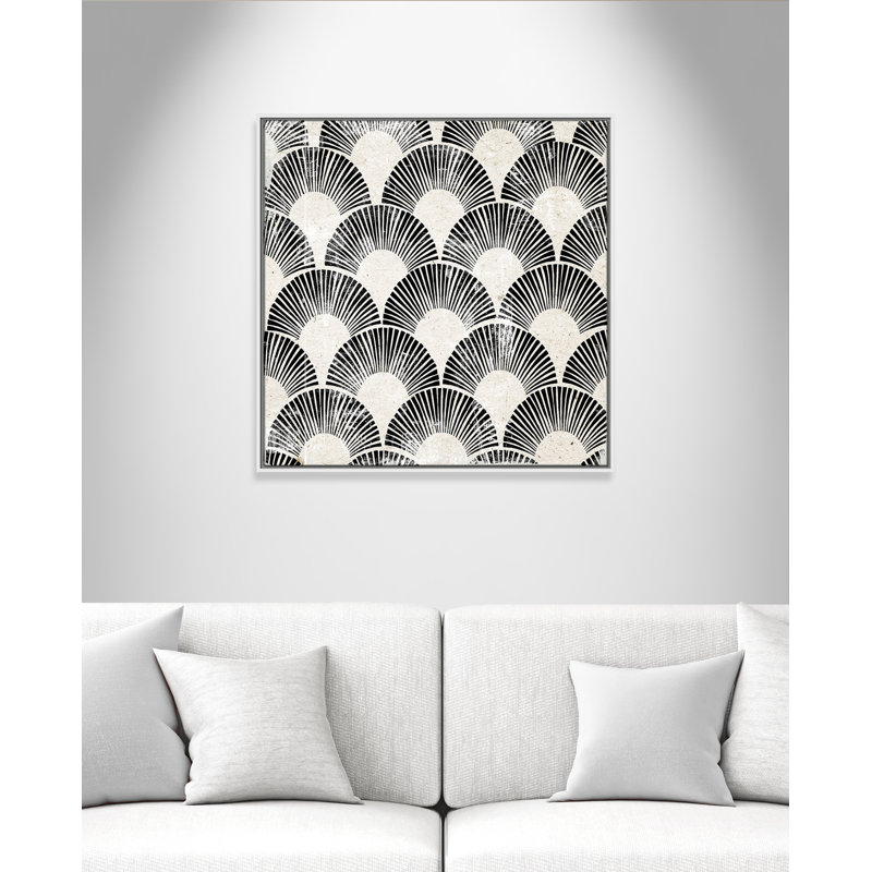 «White Art Deco III» par Aimee Wilson, Toile avec cadre, 31.5'' W x 31.5'' H, Flotteur blanc