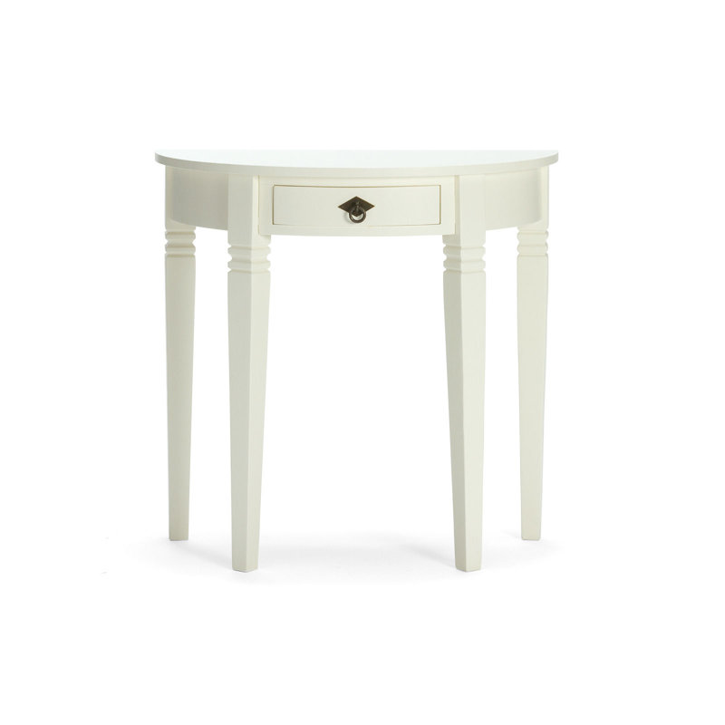 Devonport 80cm Solid Wood Console Table, White