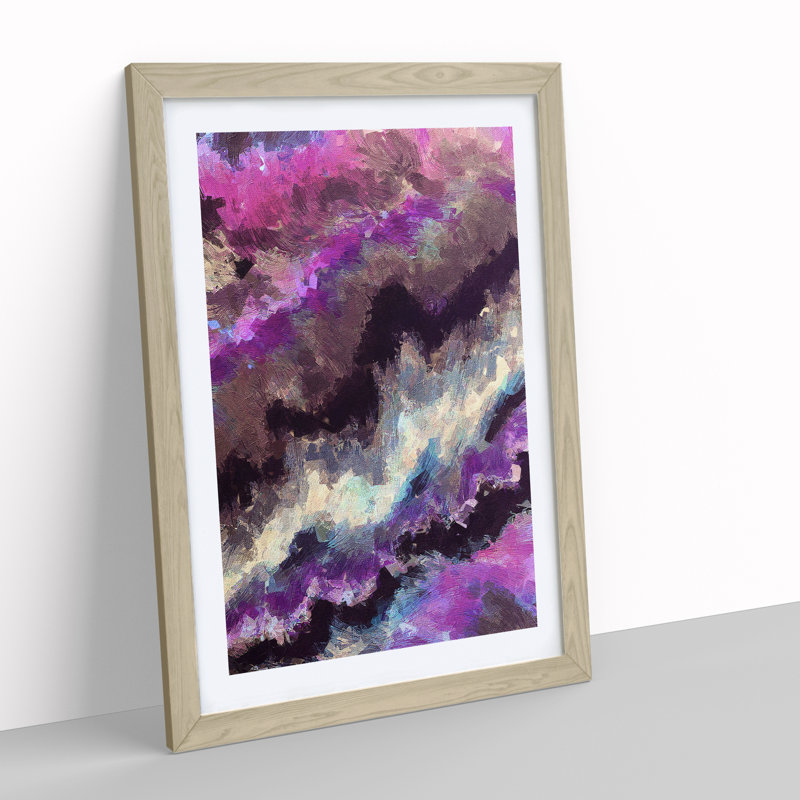 Blinded By Light Abstract - Single Picture Frame Painting, 34cm H x 25cm W x 2cm D, Oak