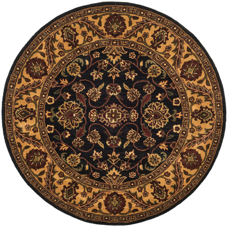 Santoyo Hand Tufted Wool Oriental Rug, Round 8'