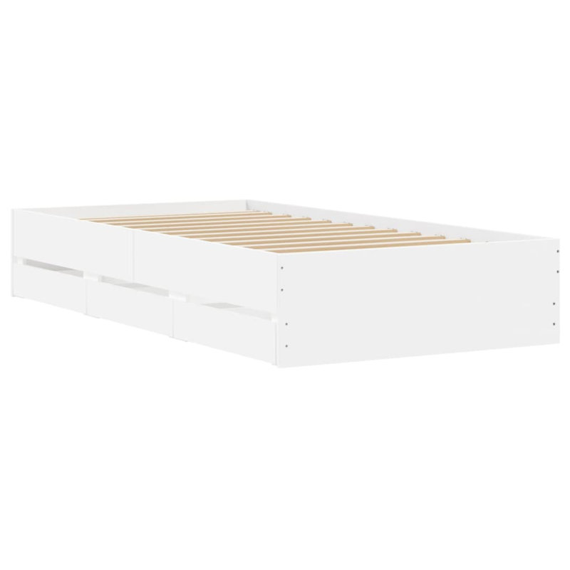 Nikash Bed, Small Single ( 75 x 190 cm), White