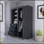 Armoire Rumanu, chambre à coucher, noir-2132097974