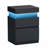  19" W Nightstand With Power Outlets, Sliding Lid, Led Lights, 2 Drawers-1709034462