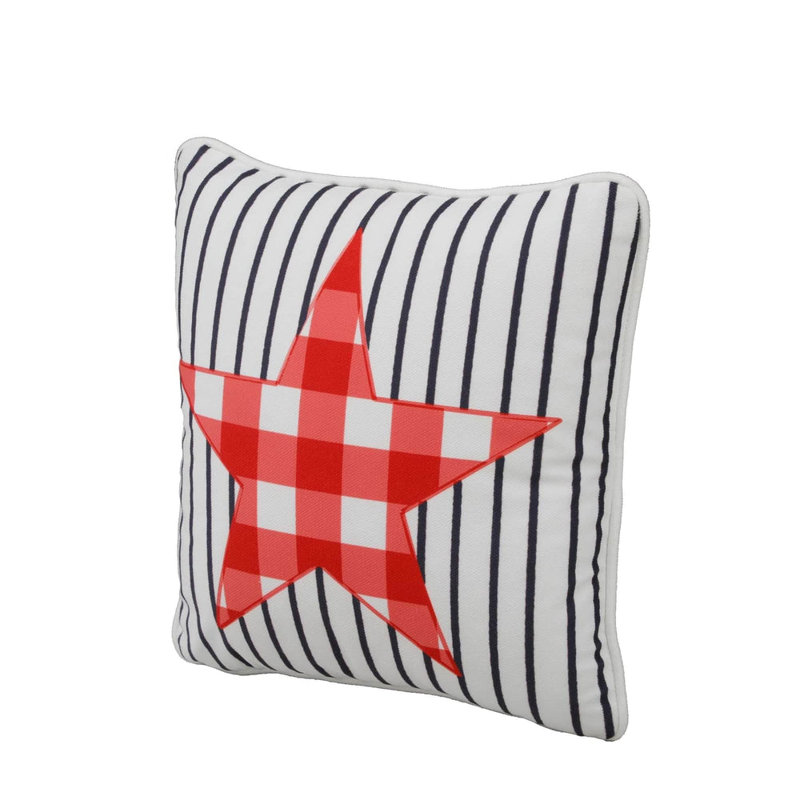 Coussin décoratif d'extérieur 14 po Patriotic Heritage Star, Étoile du patrimoine