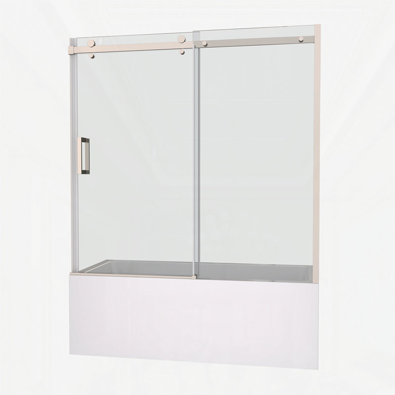 Porte de baignoire, porte coulissante, Chrome chrome