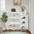White Color Shoe Cabinet  With 4 Doors 1 Drawers,Large Space For Storage
