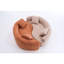 Canapé modulaire courbé en S: double profondeur-1334427504