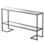 Console moderne en verre en forme de C de 52 po - Canapé double couche en verre trempé pour le salon, entrée - Structure en métal robuste, design mince, table de couloir contemporaine-92650744-87393811