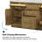 Athea 72 In. Double Sink Freestanding Bathroom Vanity in White Engineered Marble Top, with Backsplash-1242006377