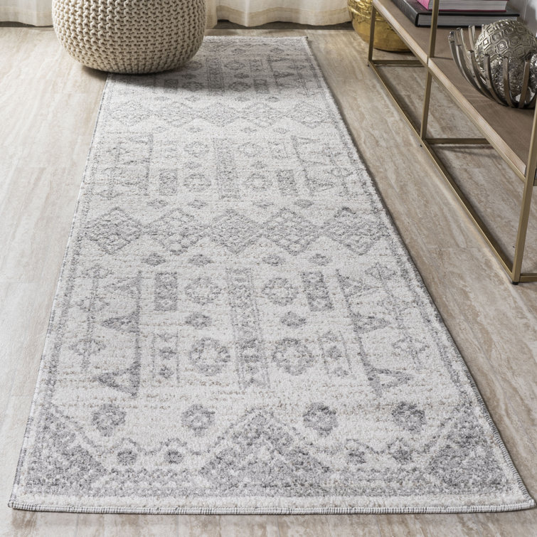 Shirley Tribal Diamond Geometric Gray/Beige Rug