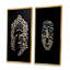 «Masque tribal africain noir et blanc», 2 pièces sur toile-1953121893-1953121912