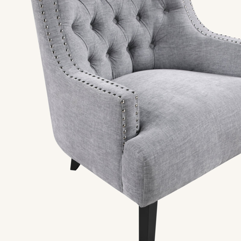  Chaise d'appoint 28 po Bania, Gris chenille