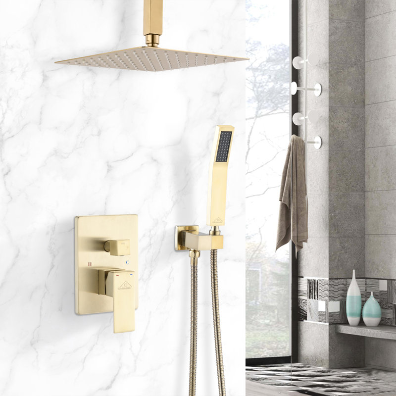 All-In-One Kit with Rough in-Valve, Brushed Gold