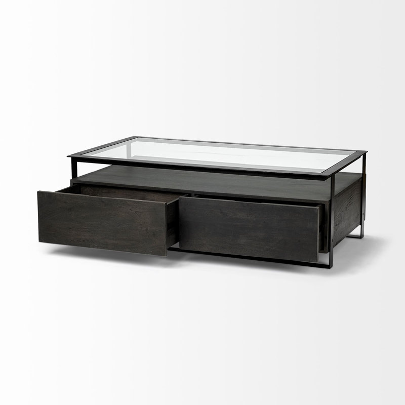 Table basse avec plateau et rangement Elvera