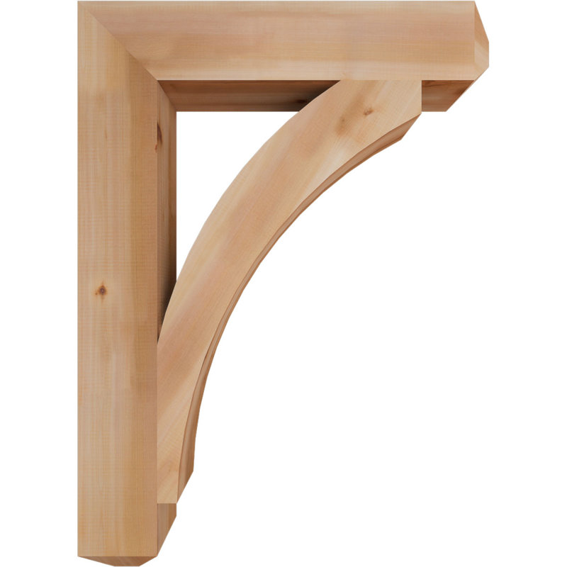 Thorton Craftsman Bracket, Western Red Cedar (Smooth), 44" H x 6" W x 32" D
