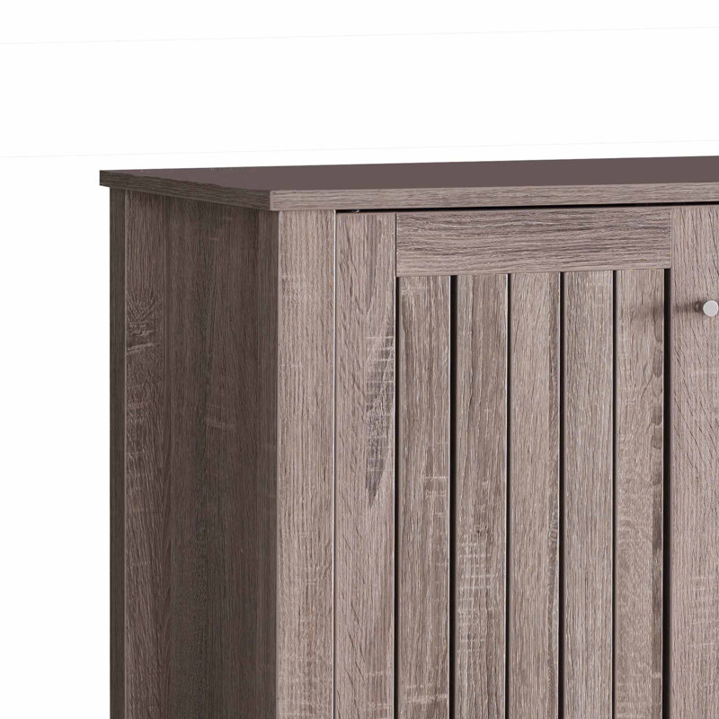 Range-chaussures, portes ventilées à lattes de 34 pouces, finition taupe foncé