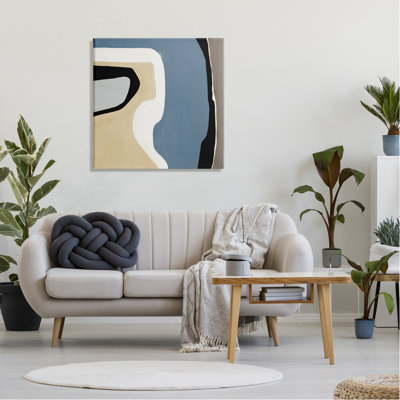 " Blue And Beige Abstraction " by Ruth Fromstein