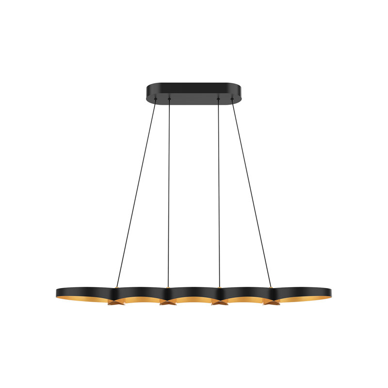 Maestro 4 - Light LED Pendant, Black/Gold, Black/Gold