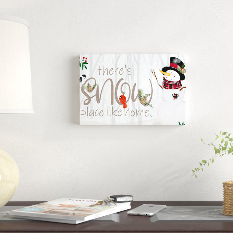 Folk Snowman Forest Collection D by Jennifer Paxton Parker - Graphic Art Print, 20cm H x 30cm W, Wrapped Canvas