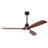 Hot Sales 60 Inch Modern Black Ceiling Fan With Light 3 Solid Wood Blades Remote Control Reversible DC Motor With Dimmable LED