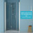 36"W X 72"H Fold Frameless Shower Door With Tempered Glass, 1/4 Inch (6 Mm), Brushed Nickel-119866317