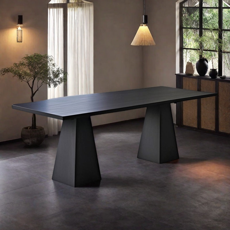 Solid wood versatile dining table, 29.53"H x 94.49"L x 35.43"W