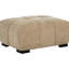 Chameau contemporain - couleur avec capitonnage vertical, mousse superposée et pieds blocs noirs pour un support stable en tissu de style cascade, un coussin décoratif invitant