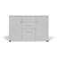 Billie-Faith Modern Sideboard with 3 Doors and 2 Drawers, Kitchen Buffet, Cement Color