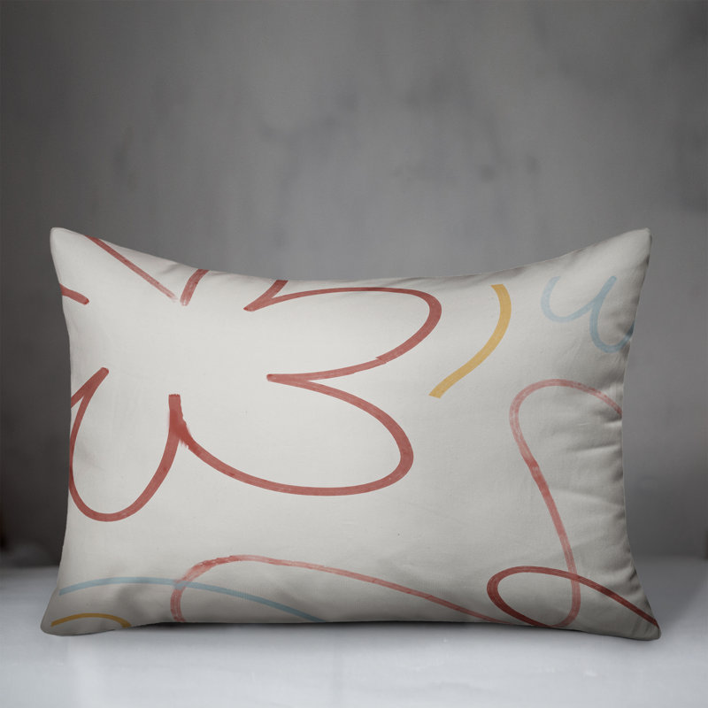 Housse de coussin rectangulaire avec insert Fleurs