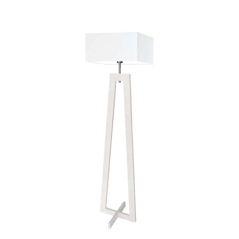 Tahoe 138cm Traditional Floor Lamp, White, White