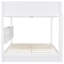 Grand lit superposé au dessus d'un grand lit de rangement blanc-564845339