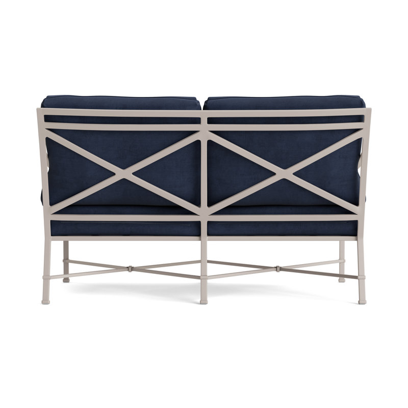 Venetian Outdoor 2 - Seat Loveseat, Dove, Fusion Neptune