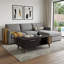 47" Black Wood Pedestal Coffee Table