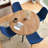 Small Kitchen Table Chairs Set Of 4, Round Pedestal Dining Table And Velvet Chairs-1326759391