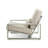 La Plata Outdoor And Indoor Aluminum Lounge Chair, Siver Finished Frame With Beige Cushion, Set Of 1-365752515-365752517