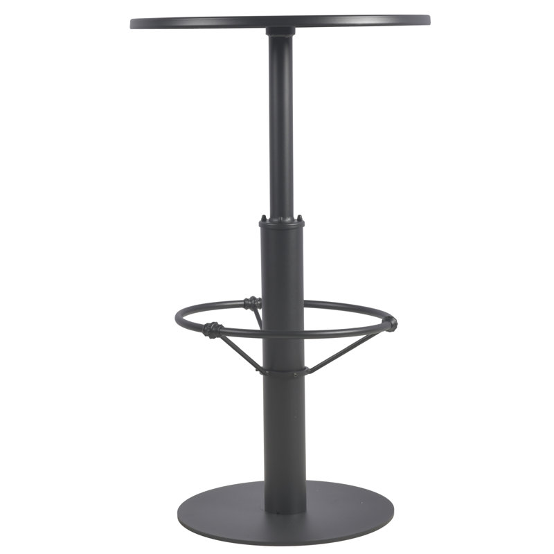Table d'extérieur ronde 23,6 po Iftikhar, Noir