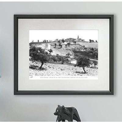 Jerusalem, Church of the Ascension, Mount of Olives 1858o 1 Piece Single Picture Frame Wall Art
